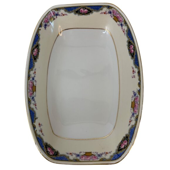 VTG Edelstein Bavaria Porcelain Serving Dish Floral & Gold 10" X 7" X 2" P10128 - Picture 2 of 10